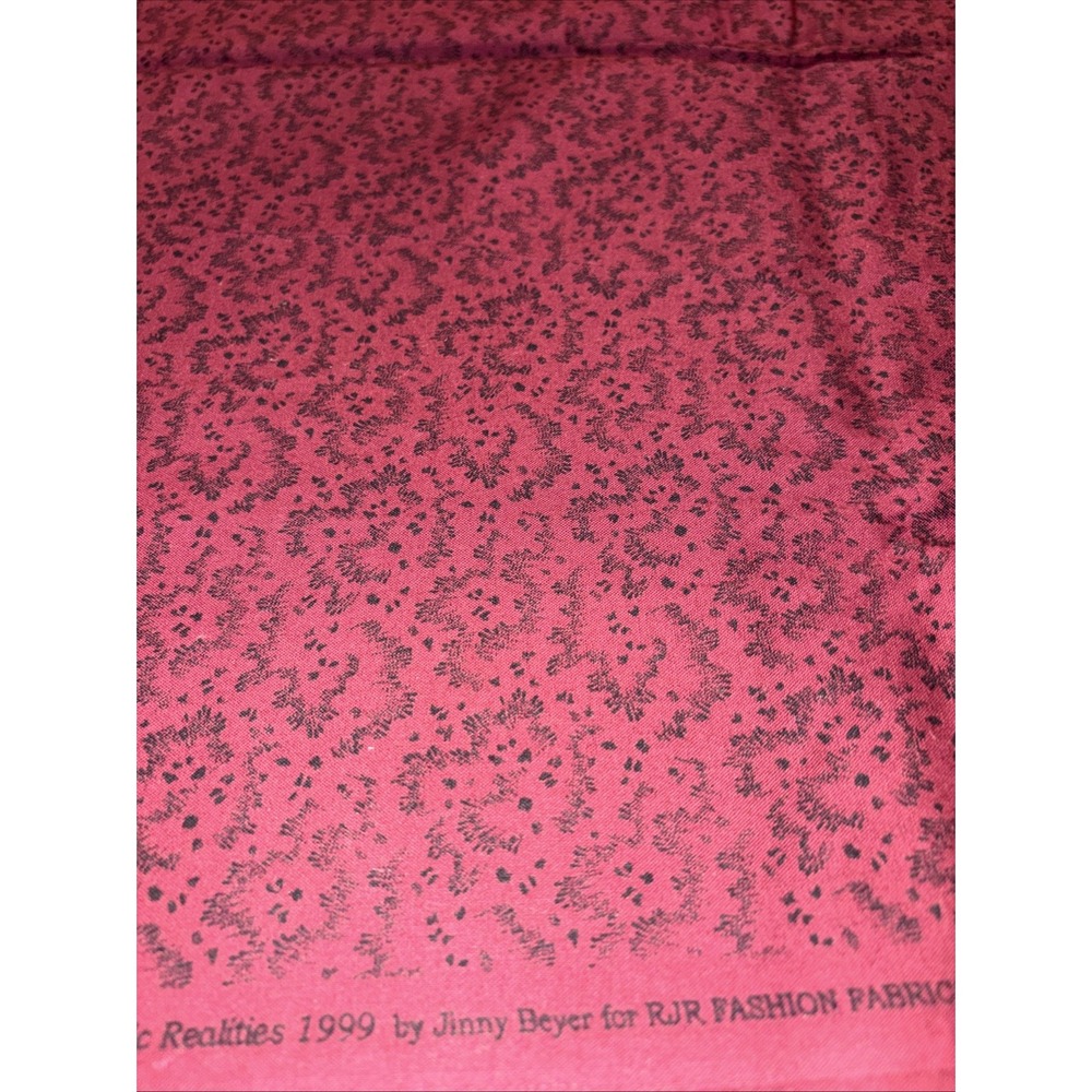 RJR 1999 Jinny Beyer Basic Realities Deep Red Cotton Fabric 1.35 Yards